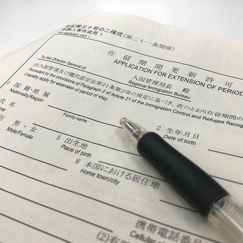 Виза жене. Application for Extension of period of stay Japan.