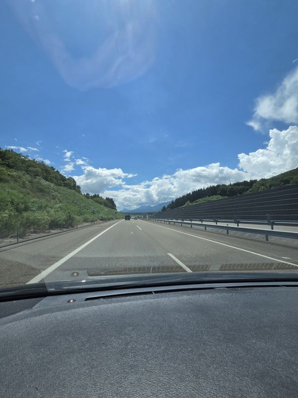Joshin-estu Expressway's Pink High Friction Roads!  photo