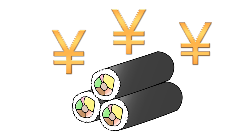 Rising ehomaki costs in Japan photo