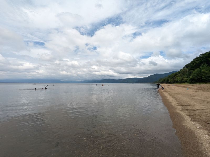 Lakes with beaches and swimming photo