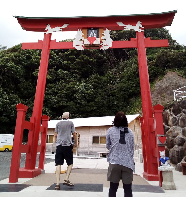 Kuil Beach Inari di Prefektur Yamaguchi photo