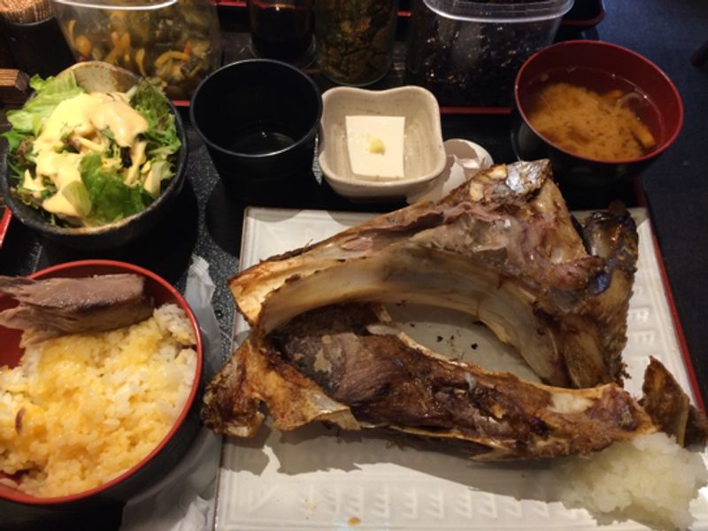 Tuna head for lunch in Tokyo. photo