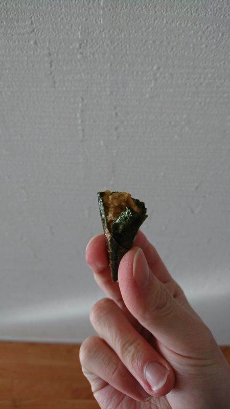 Taste-testing the Mini Dried-Natto Handcone Snack photo