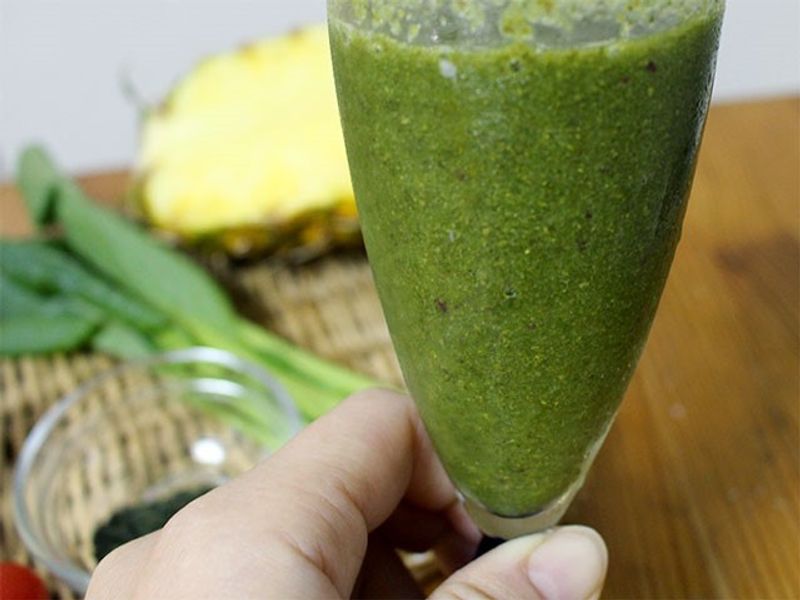 When you are hungover in the morning, let’s take the smoothie of the Shizuoka tea leaf! photo
