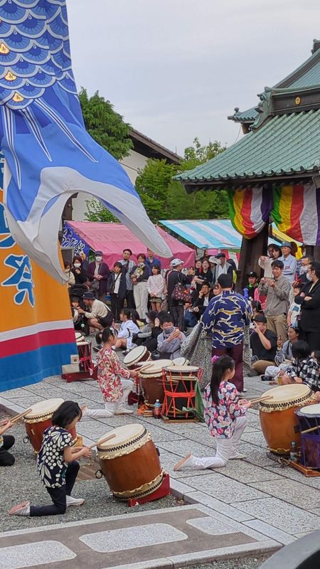 Entertainment at Japanese festivals: taiko drum performances photo