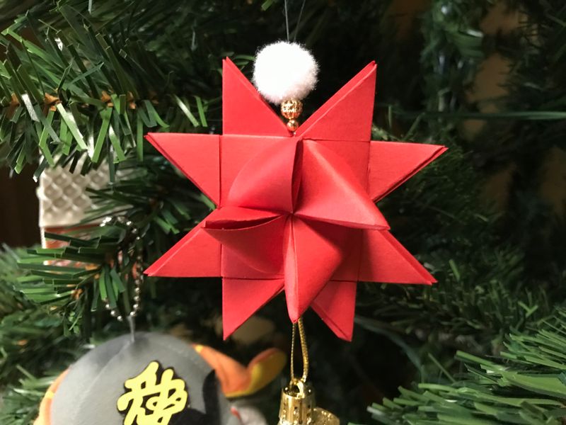 Papercrafted Christmas decorations  photo