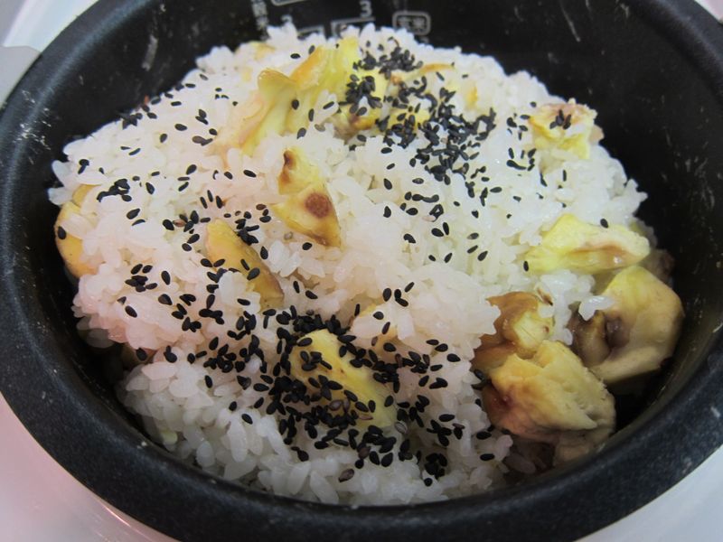 Autumn recipe – Kurigohan, Mushroom Soup, Sweet Soy Sauce Chicken photo