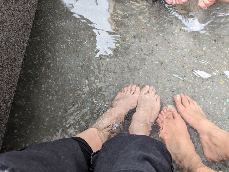 How to Avail Yourself of a Free Foot Bath at Toyosu Senkyaku Banrai  photo
