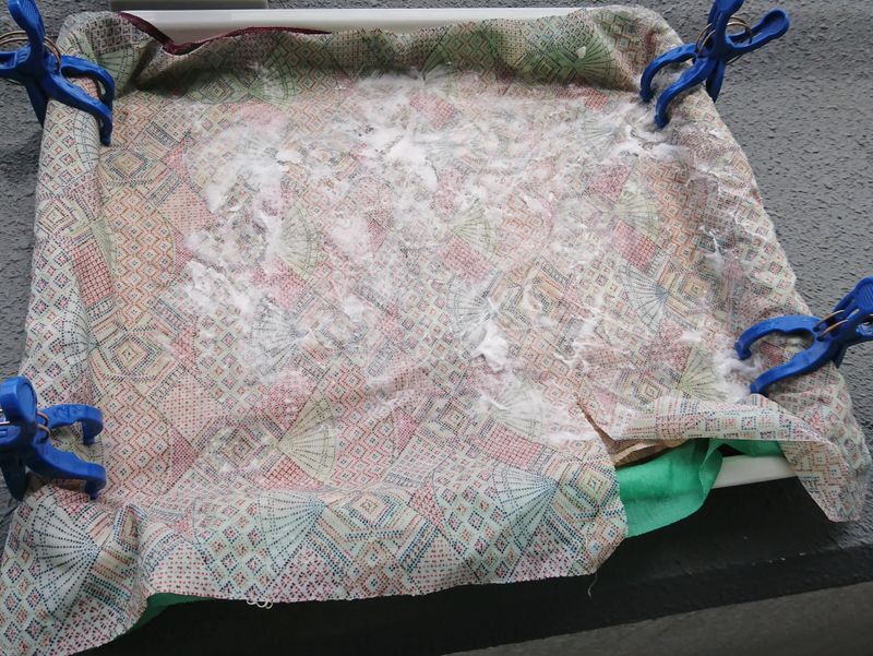 How to De-Funk Kimono Scraps in Japan photo