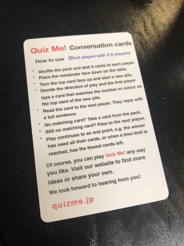 Always have something up your sleeve: conversation cards photo