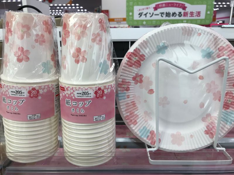 Hanami Picnic supplies at Daiso photo