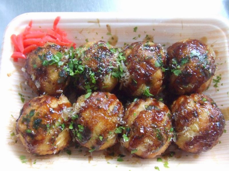 Japanese festival food: takoyaki photo