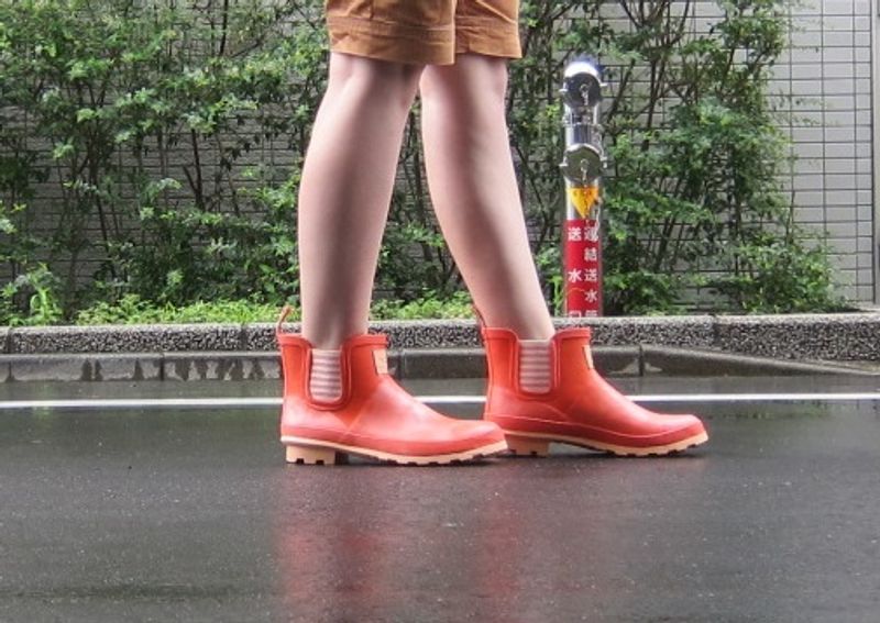 Fashionable rain boots for the rainy season photo