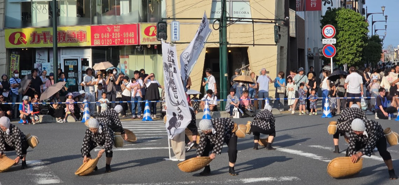 A Loach Scooping Dance at Kawagoe Million Lights Festival photo