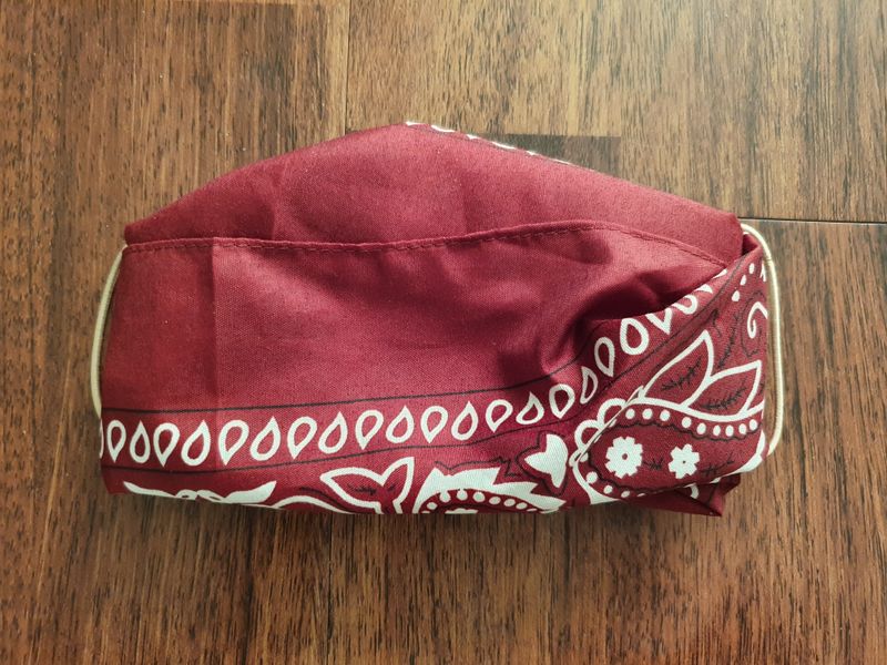 How to make a no-sew mask with a handkerchief, tenegui, or other piece of cloth photo