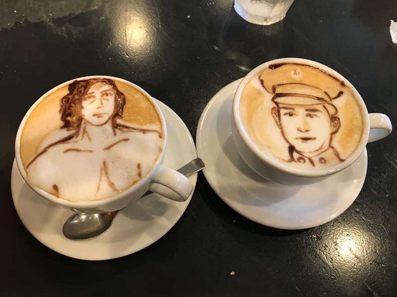 Hand-painted Latte Art Cafe in Tokyo photo