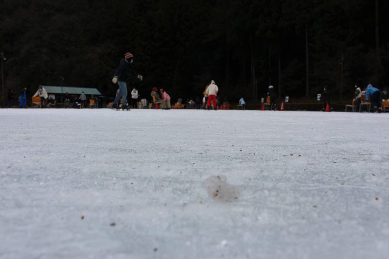 Winter Traditions in Japan: outdoor ice skating photo