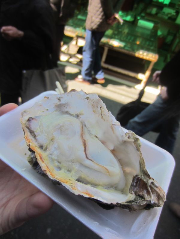 Grilled Oysters at Tsukiji Fish Market photo