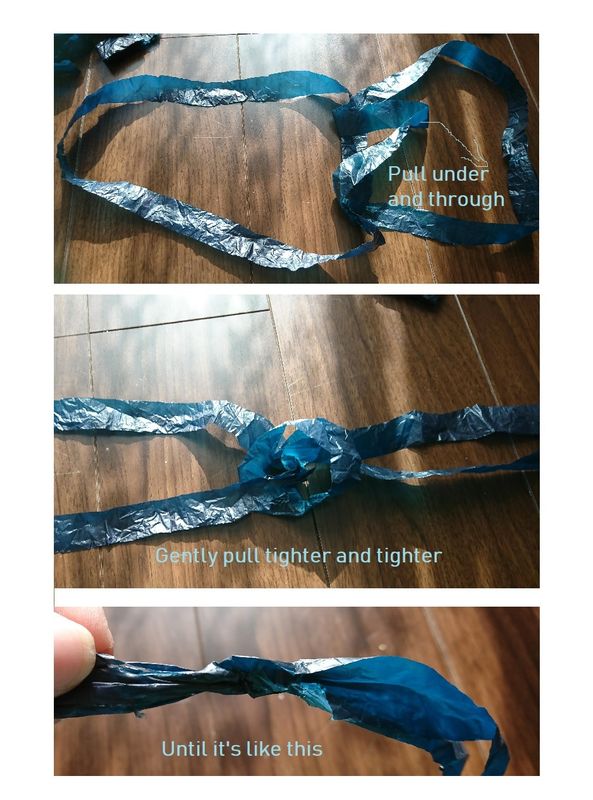 バッグを手に入れた？プラスチック糸を作ります。 photo