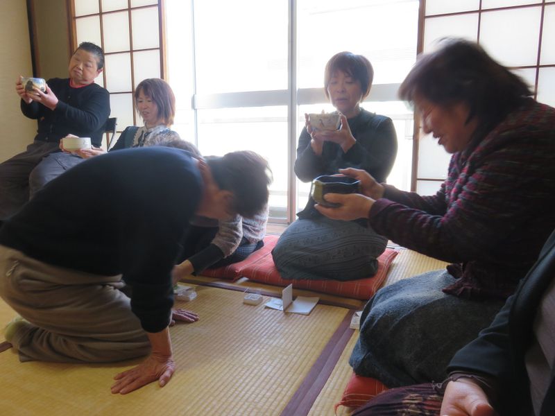 A very informal tea ceremony photo