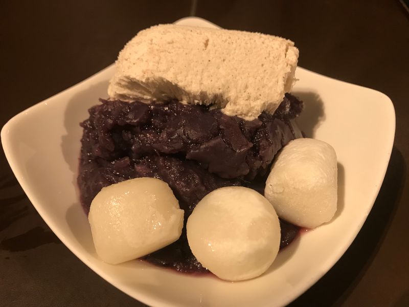 Recipe: Sweet Potato Zenzai (紫芋ぜんざい) photo