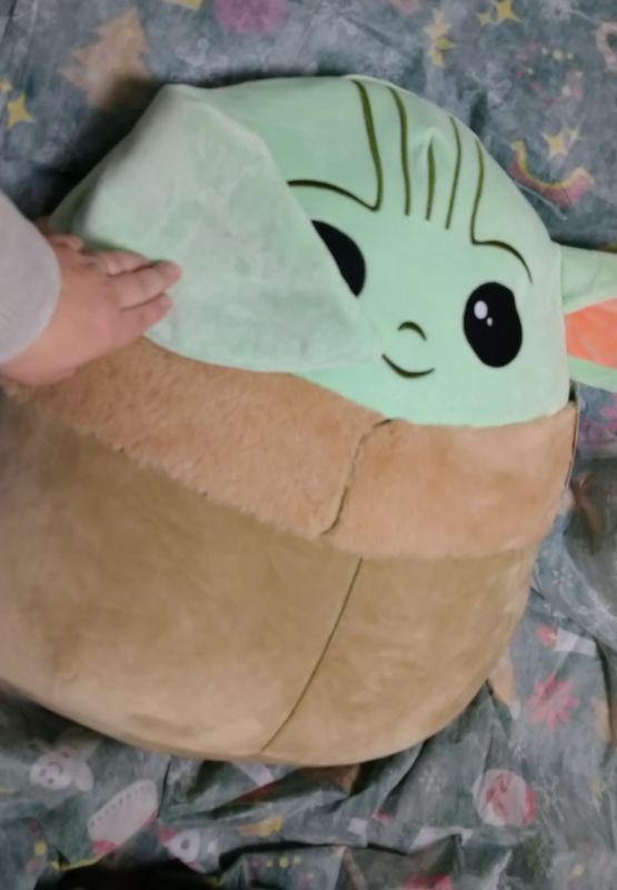 Wrapping a Big Baby Yoda photo