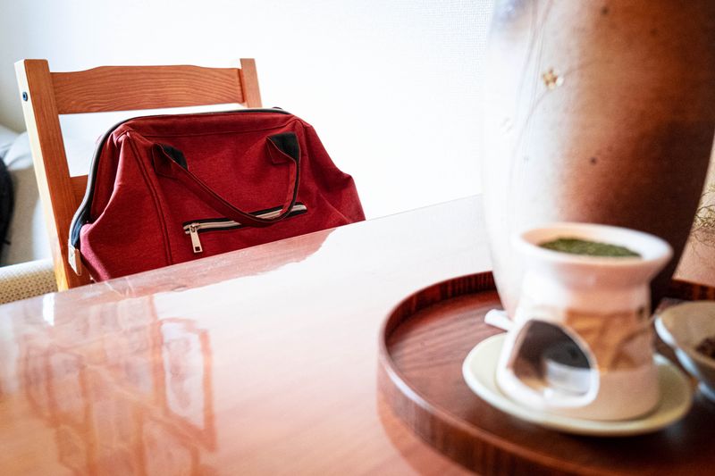 Only in Japan: Saving a Seat with a Bag photo