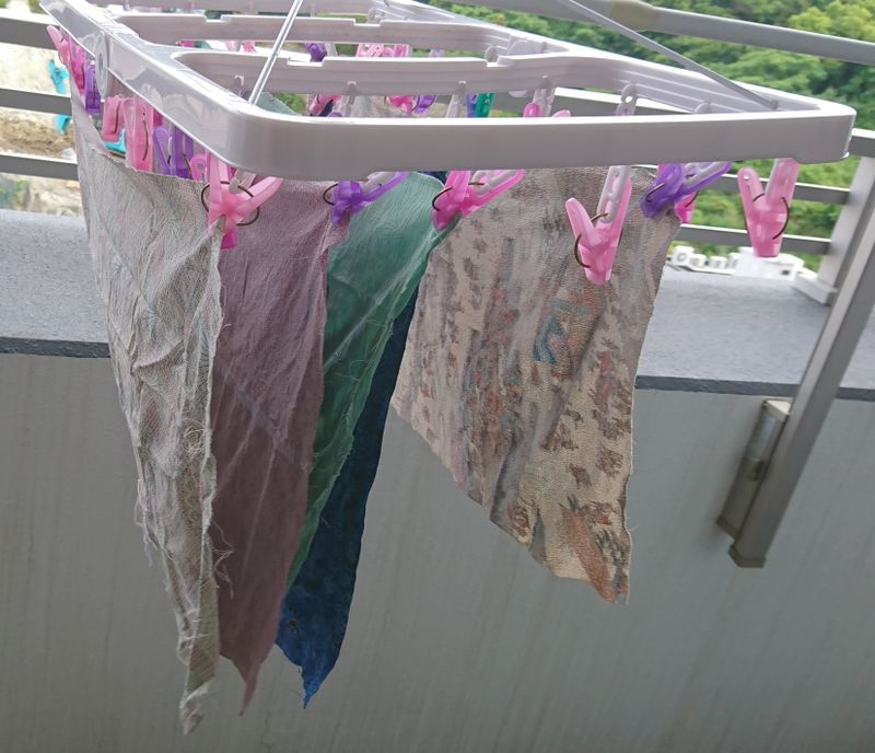 How to De-Funk Kimono Scraps in Japan photo