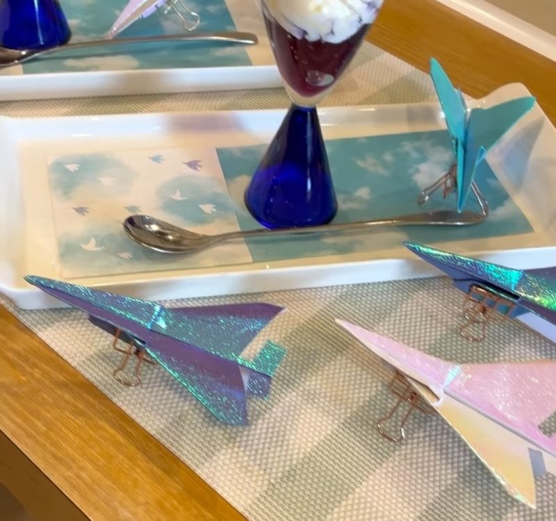 Origami to celebrate Blue Impulse in Ojiya photo