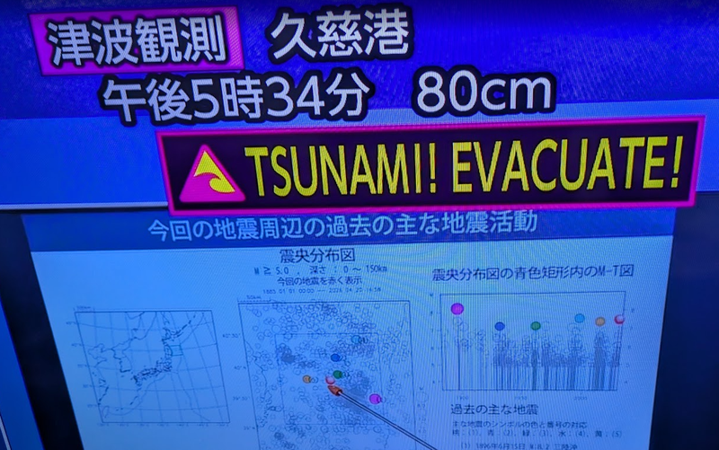 Tsunami observed further to strong earthquake photo