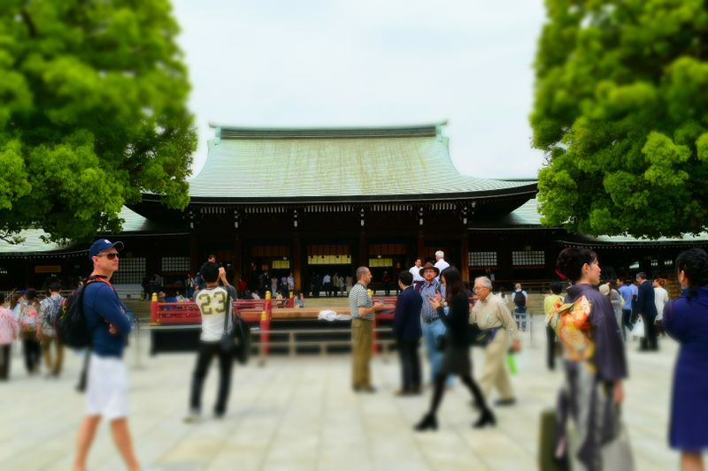 A Shrine in the Middle of a Busy City. photo