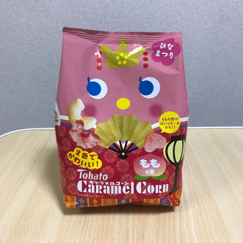 Tohato Caramel Corn - Hinamatsuri Momo (Peach) photo