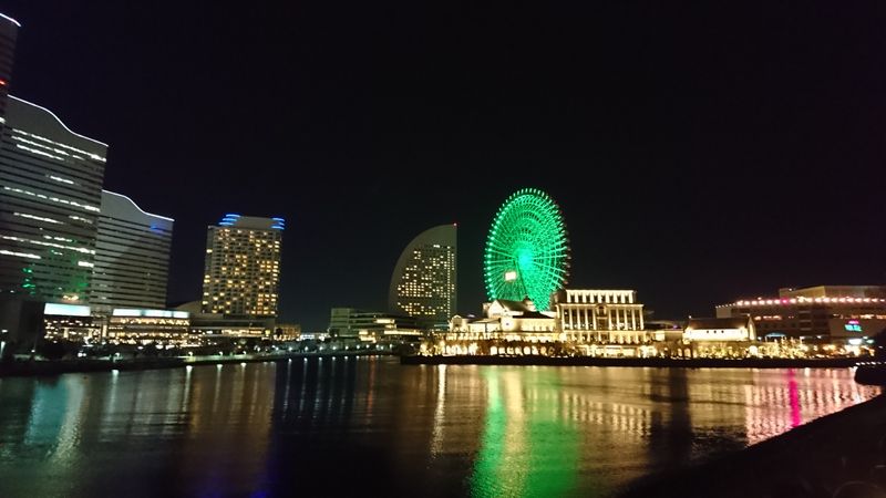 The romantic Yokohama night-time photo