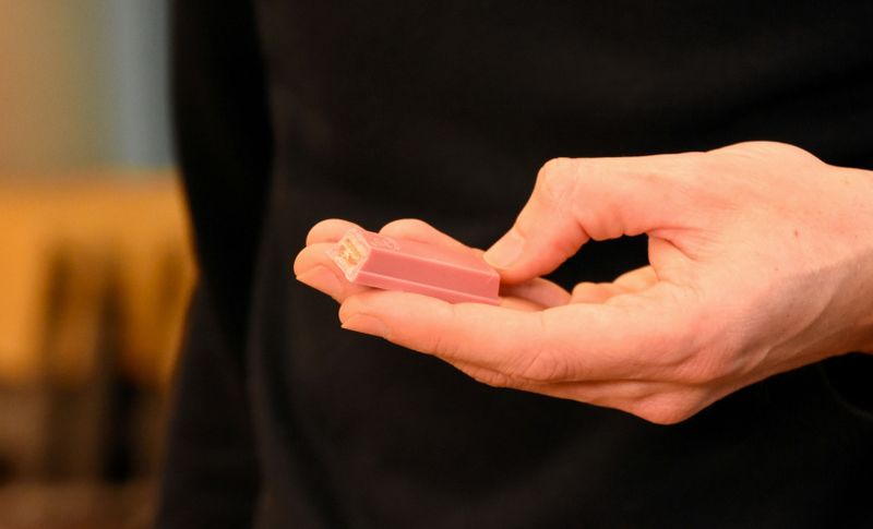 First look: Nestlé unveils pink Ruby chocolate KitKat, a world-first photo