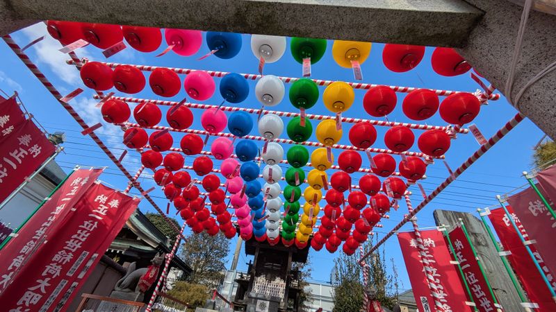 Colorful lanterns for Hatsuumasai photo