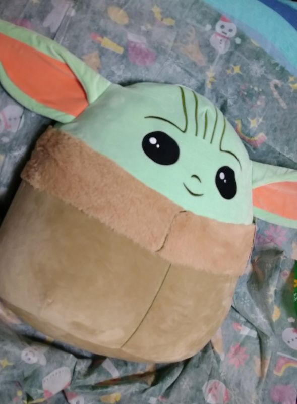 Wrapping a Big Baby Yoda photo