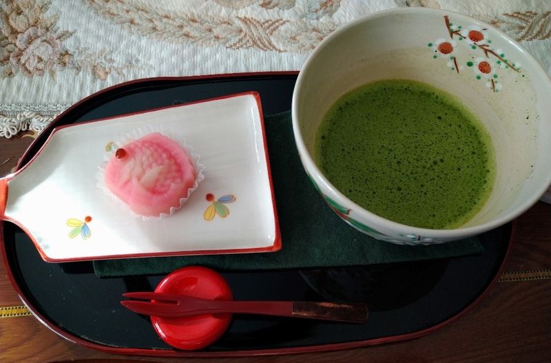 New Year's Wagashi and Matcha photo