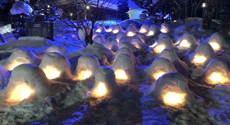 Snow houses "Kamakura" festival in Yunishigawa photo